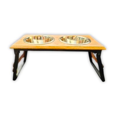 Pet Double Dinner Folding Table for Dogs Cats 1