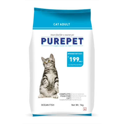 Purepet Ocean Fish Cat Food for Adult Cats Blue 1KG