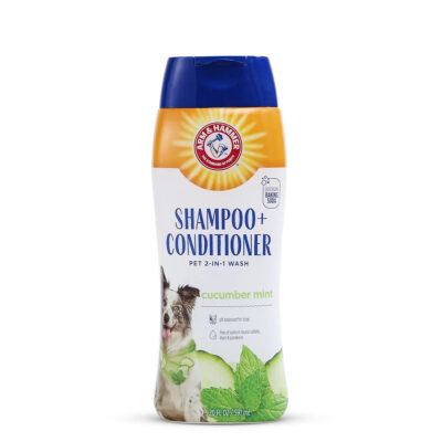 Arm & Hammer 2-in-1 Dog Shampoo & Conditioner, Cucumber Mint — single 591 ml bottle