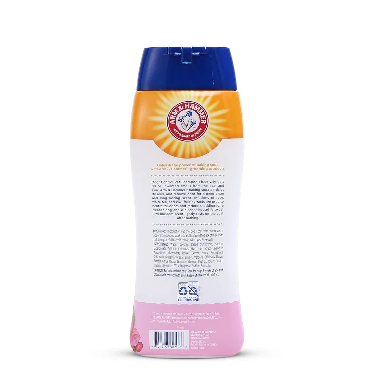 Arm & Hammer Kiwi Blossom Odor Control Dog Shampoo, 591ml 2 Arm & Hammer Odor Control Dog Shampoo, Kiwi Blossom — 591 ml bottle back label