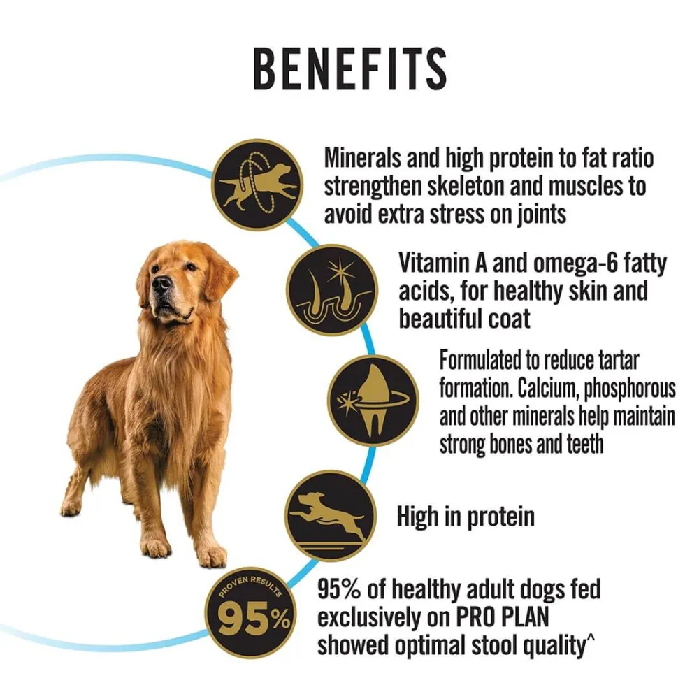 Purina Pro Plan Adult Essential Health Large Breed Dry Dog Food, Chicken, 1kg 3 Purina Pro Plan Adult Large Breed benefits: joints, skin and coat, bones and teeth, high protein